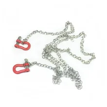 1/10 Scale METAL Chain With Shackles RED 100CM Long RC Crawler Truck Accessory