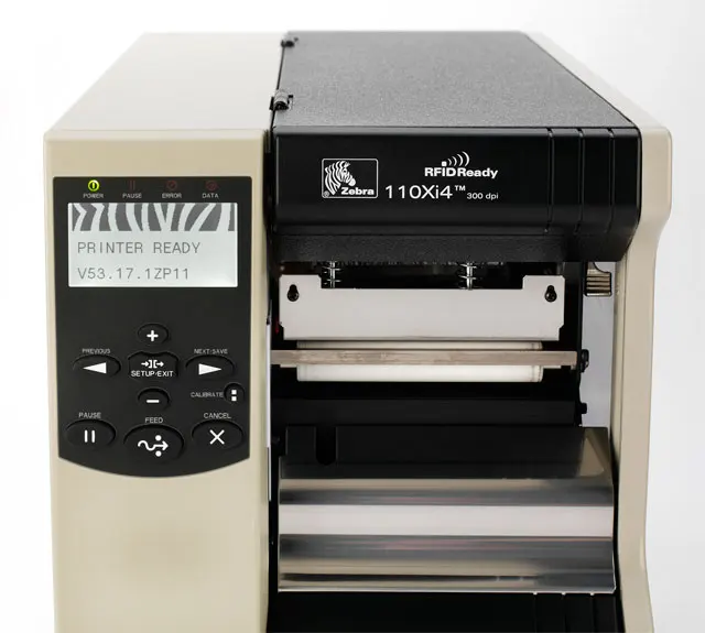 Абсолютно подлинный ZEBRA 110XI4 термопередача и прямая термальная Серия 600 точек/дюйм настольный принтер штрих-кодов