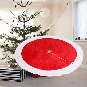 

1 pc 120cm Christmas Tree Skirt Round Plush Creative Fashion Tree Ornaments Tree Cover Tree Decoration for Party Decor Home