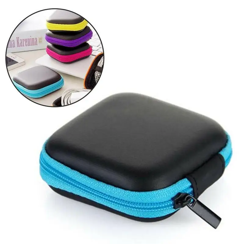 1 قطعة الهاتف المحمول شاحن كابل البيانات صندوق تخزين سماعة حزمة حقيبة التخزين المحمولة سماعات الأذن الحقيبة مربع تخزين منظم