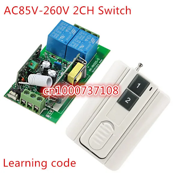 

Ak-RK02S-220 free shpping SG post AC220V10A 2CH wireless Remote Control For Home Security System Momentary/Toggle/Latched