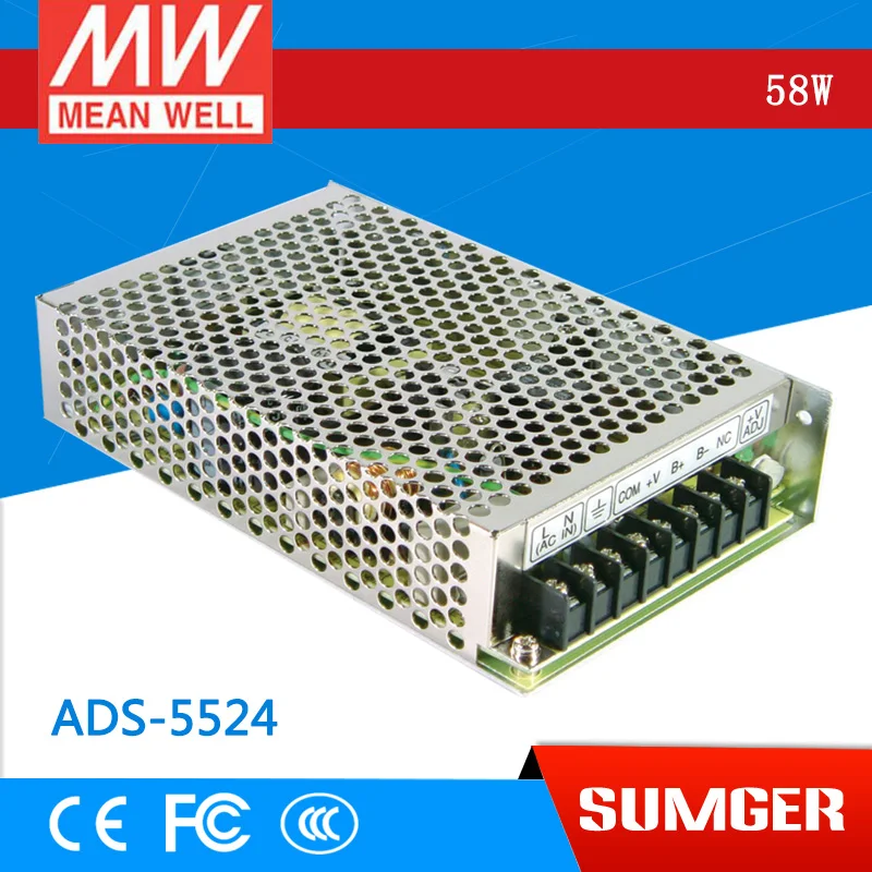 

Bargain MEAN WELL original ADS-5524 24V meanwell ADS-55 58W Single Output with 5V,4A DC-DC Converter