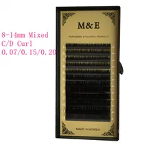 1 шт. 0,07 мм/0,15 мм/0,20 мм толщина объема норковые ресницы мягкие натуральные из искусственной норки C/D Curl классические ресницы для глаз из Кореи