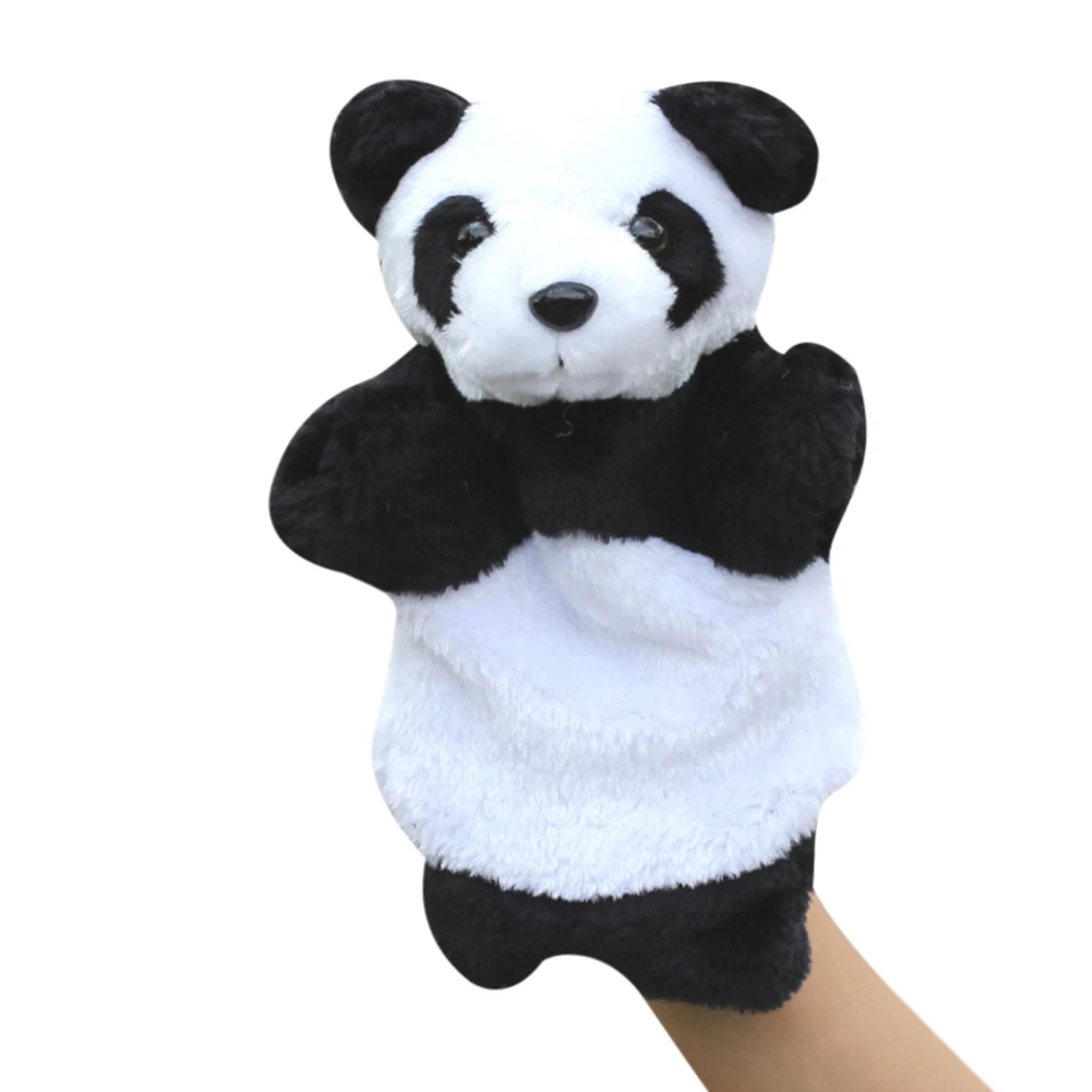 plush toys panda Hand Puppet Black and White Cartoon Animals Panda Hand