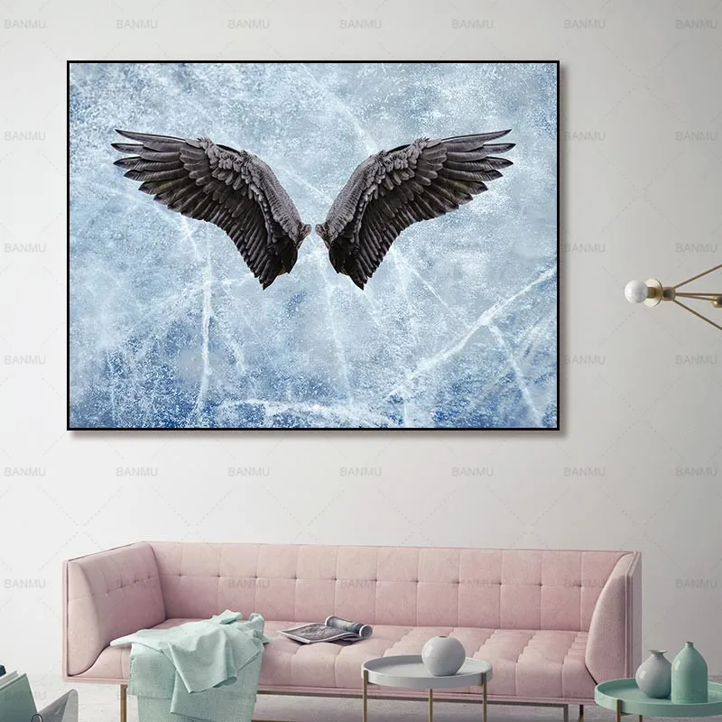 Picture Canvas painting wall art wings poster home Decorative art wall for room painting wall pictures for living room Unframed