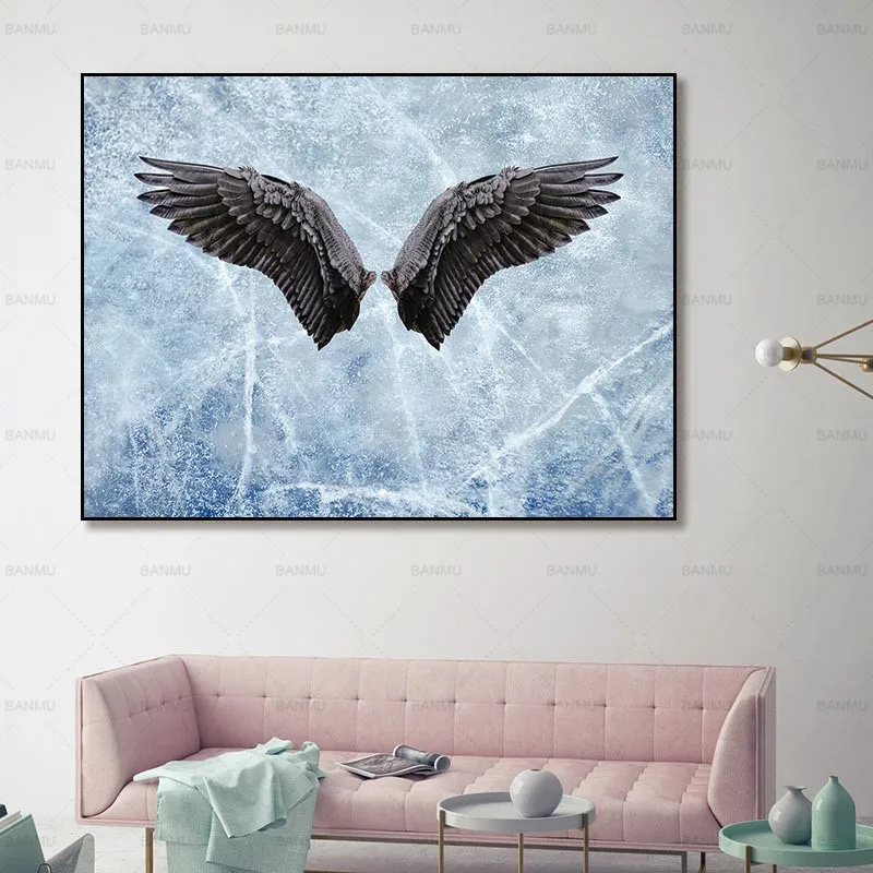 Picture Canvas painting wall art wings poster home Decorative art wall for room painting wall pictures for living room Unframed Picture Canvas painting wall art wings poster home Decorative art wall for room painting wall pictures for living room Unframed