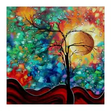 

DIY Diamond Painting Colorful Moon Full Circular Rhinestone Cross Stitch Kits Embroidery Mosaic Kit Home Decoration Gift