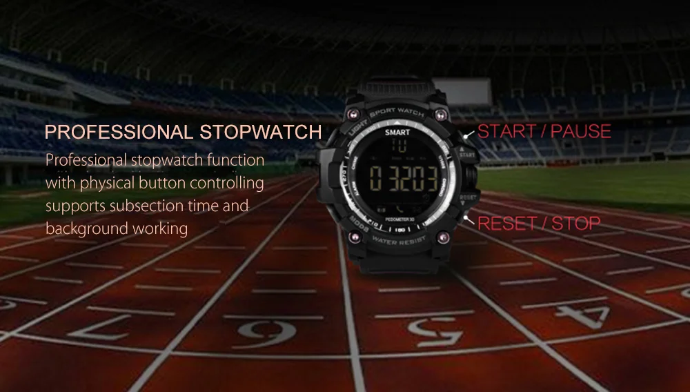 AIWATCH XWATCH Sport Smart Watch Pedometer Stopwatch 5ATM Waterproof Smartwatch  (2)