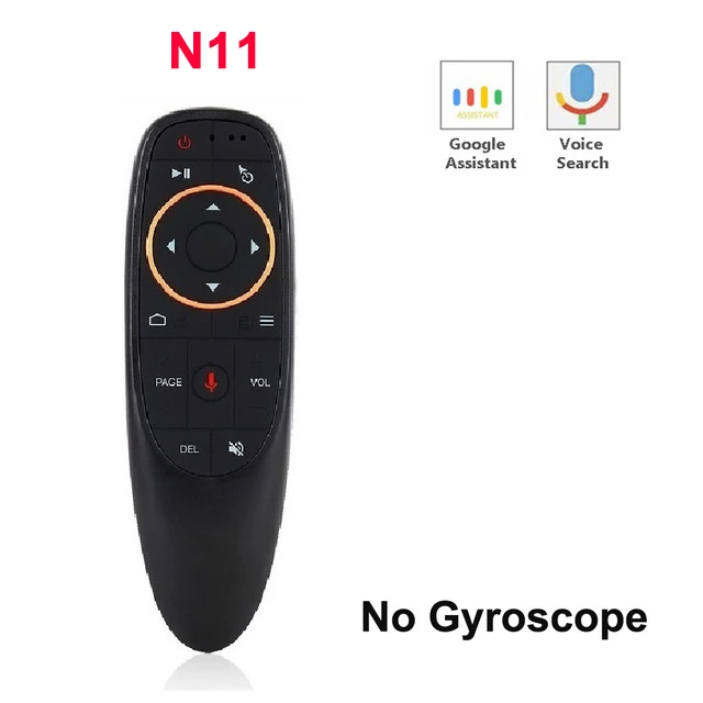 Голосовой пульт дистанционного управления 2,4G беспроводной Воздушный мышь микрофон гироскоп ИК обучение для Android tv Box Smart tv Box T9 H96 Max H96 Pro - Цвет: N11 No Gyroscope