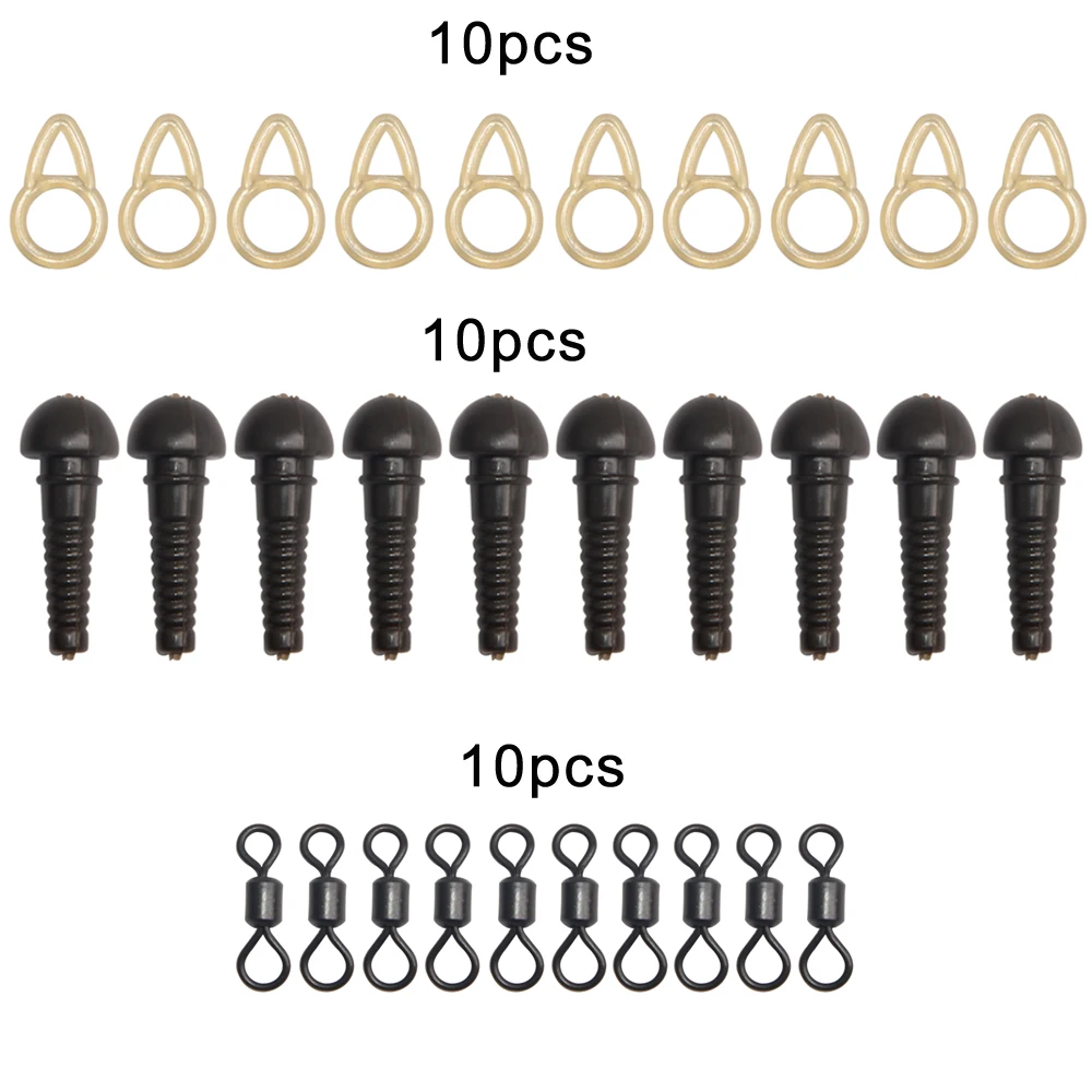 30 шт. Карповые снасти для ловли карпа, Вертлюги для ловли карпа, защитные рукава, кольца для бега, свинцовые зажимы, рыболовные снасти, Аксессуары для рыбалки