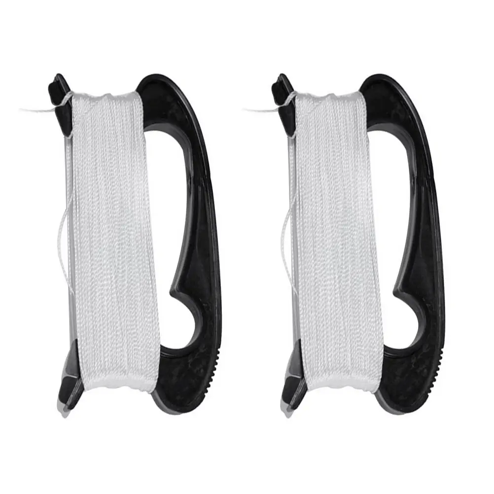 

New 1 Set 100M D Shape Flying Kite Line Plastic + Polyester White Color Line Board Flying Kite Line Accessories Wholesale
