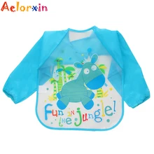 Регулируемые Мультяшные EVA пластиковые водонепроницаемые Слюнявчики для кормления младенцев Младенцы арт-халат фартук Baberos Bavoir одежда