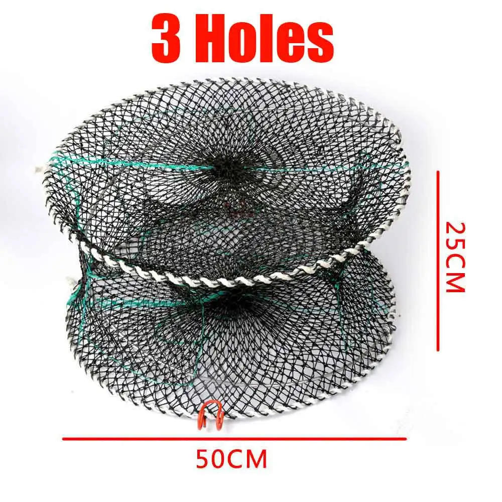 Fishing net crab trap network cages cast nets shrimp nylon netting Automatic Fishing Cage Foldable Trap Cast Net Folding - Цвет: 5025