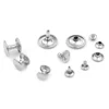 100 Sets 5/ 6/ 7/ 8/ 9/ 10/ 12/ 15 mm Metal Rivets Buttons Snaps Double-sided Rivets Luggage Nails Buckle Silver 2