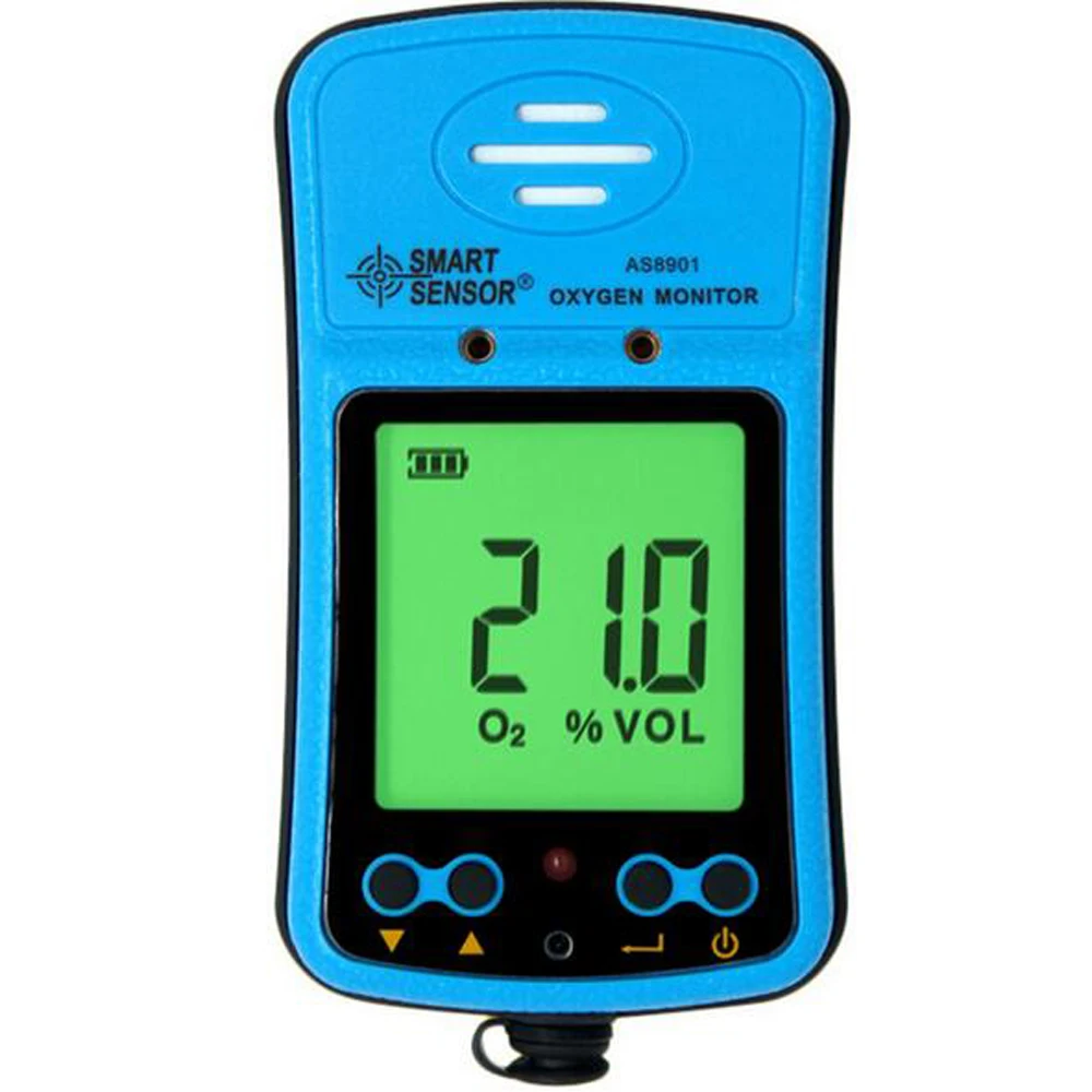 Handheld Oxygen Monitor O2 Gas Detector Analyzer 0 30VOL Smart Sensor