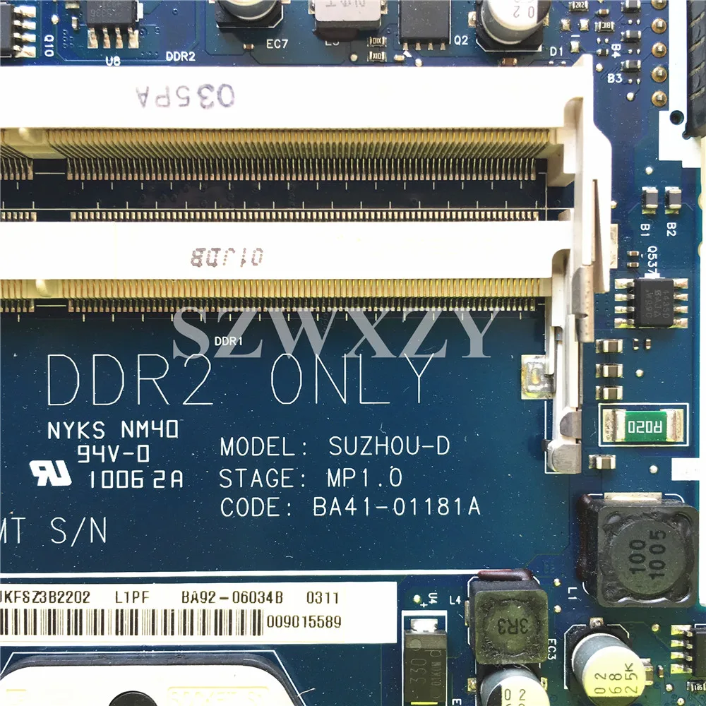 BA41-01181A материнская плата для ноутбука samsung R425 DDR2 BA92-06034A BA92-06034B HD5145 512MB полностью протестирована с процессором