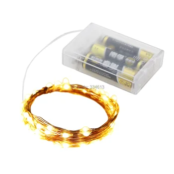 

3AA Battery Powered 5M 16FT 50LED String Light, Decorative Halloween Christmas Indoor Outdoor Copper Wire Starry Lights