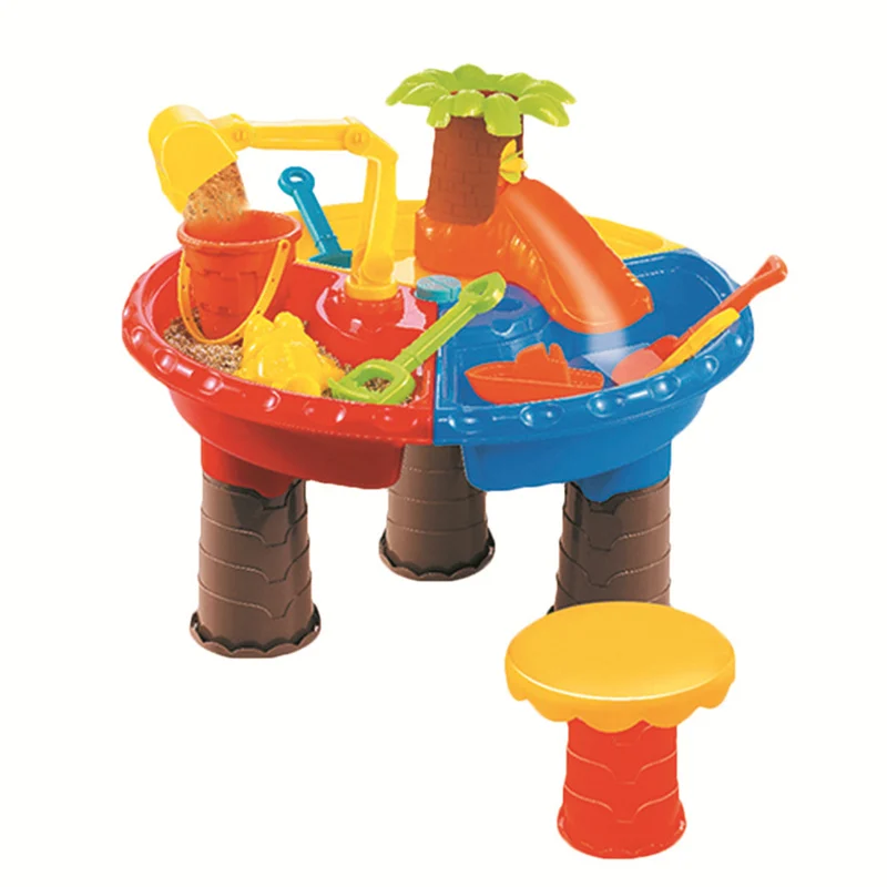  Children's Beach Table Sand Pool Set Summer Sand Water Play Toys Outdoor Playing Toys Baby Water Sa