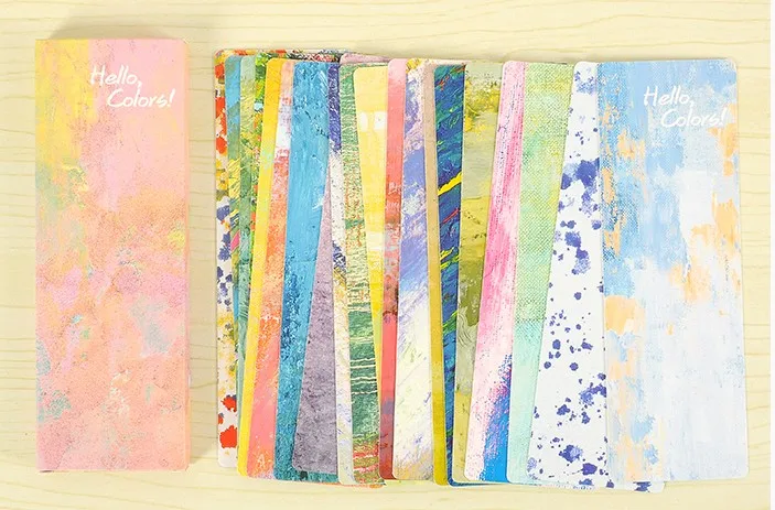 JIANWU 20pcs Van Gogh's Monet paper creative bookmark bookmark a small school gift card