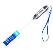 Hot sale Food baking pen LED Digital Kitchen thermometer electronic probe type liquid barbecue oil temperature free shipping