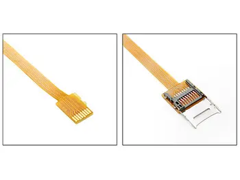 

Cablecc Micro SD TF Memory Card Kit Male to Female Extension Flat FPC Cable Extender