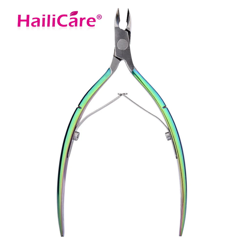 

Rainbow Color Stainless Steel Nail Cuticle Pusher Tweezer Cutter Nipper Clipper Dead Skin Remover Manicure Nail Art Tool Kit
