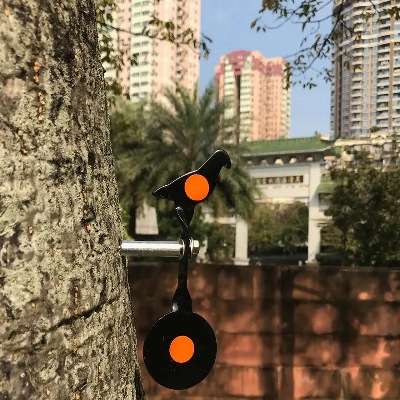 Automatic Reset Shooting Purpose Screwed-type Black Steel Plinking Target  for .177 & .22  lead Pellet gun, steel bbs, slingshot