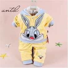 Children’s clothing in winter baby boys and girls dress in fashion Hooded Sweater + pants 2 piece 1-4 years old children’s cloth
