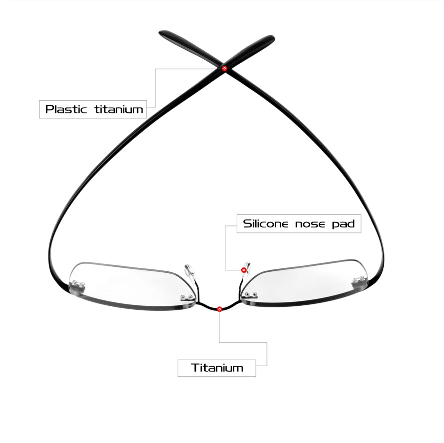 Ультралегкие титановые очки без оправы, оправа для мужчин, оптические очки по рецепту, женские очки, очки