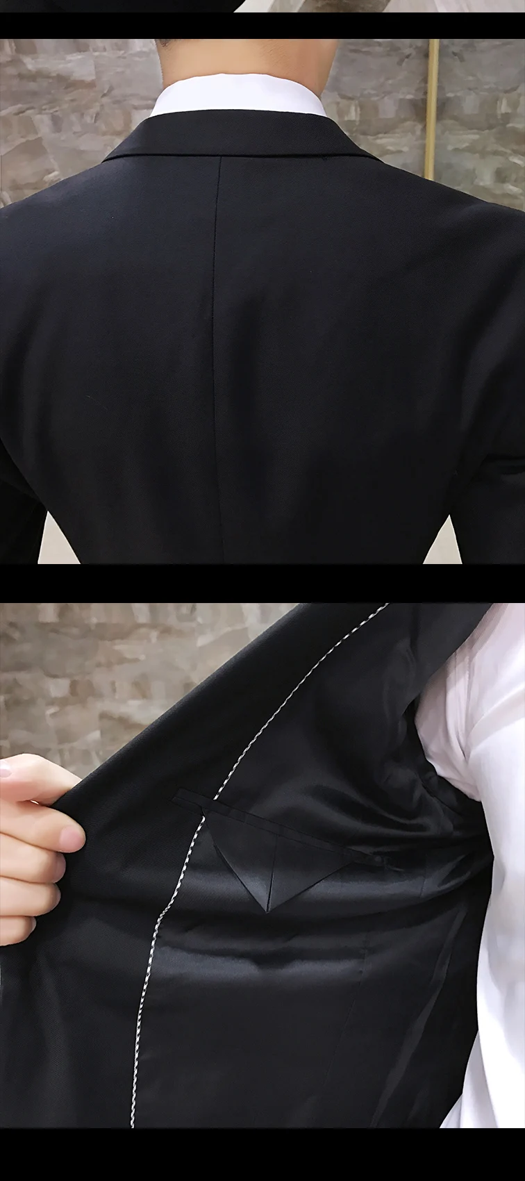 2 шт./компл. Новая мода корейский стиль Тонкий черный Для мужчин s костюм с Штаны Высокое Качество Нарядные Костюмы для свадьбы Для мужчин платье Костюмы Для Мужчин's