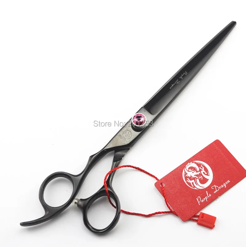 

High Quality 7.5Inch Left Hand Pet Grooming Cutting Scissors JP440C Black Professional Dog Shears with Free Case,1Pcs LZS0493