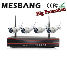 Cheap 720P Wireless IP Camera System Wifi IP Camera Kits Security Camera System Wireless build in 1TB HDD 4ch nvr kit