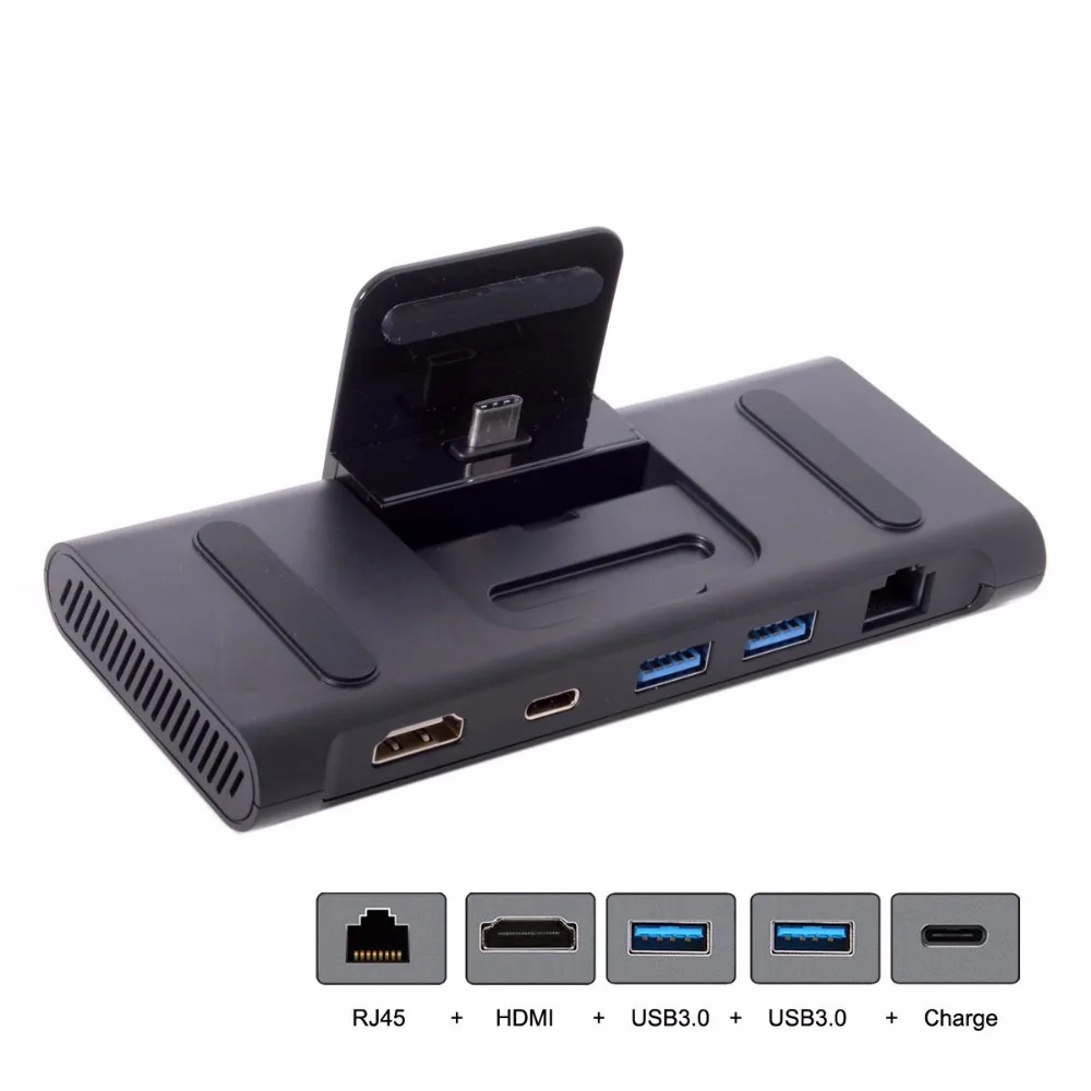 

HDMI & Dual 3.0 Hub & Power to USB 3.1 Type-C USB-C Dock Station For S8 S9 Mate10 P20