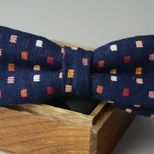 Темно-синий цвет Пледы Тонкий Бабочка, цветочный галстук для мужчин, бабочка для мужчин, узкая бабочка, свадебная бабочка