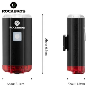 

ROCKBROS USB Charging Flashlight Bike Light Bicycle Front Rear Light Lamp 100 Lm Bicycle Lantern Headlight Bicycle Accessories