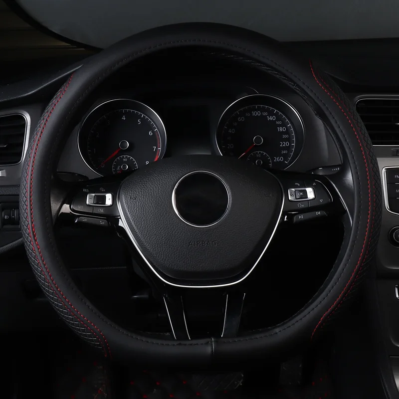 

car steering wheel cover genuine leather accessories for alfa romeo GIULIETTA Citroen C4 GRAND SPACETOURER Fiat 500 500L 500X