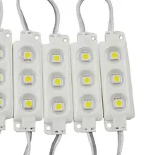 100 шт./лот 5050 RGB 3 светодиода впрыска светодиодный модуль, epistar чип, 12 В, 0,75 Вт, белый, теплый белый светодиодный модуль 2 года гарантии, CE ROHS