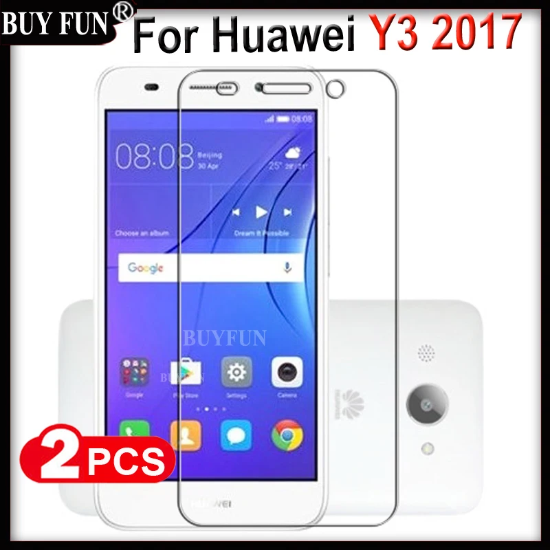 

For Huawei Y3 2017 CRO-L02 CRO-L22 Tempered Glass case For Huawei Y3 2017 Case L03 L23 CRO-U00 Screen Protector Protective Film