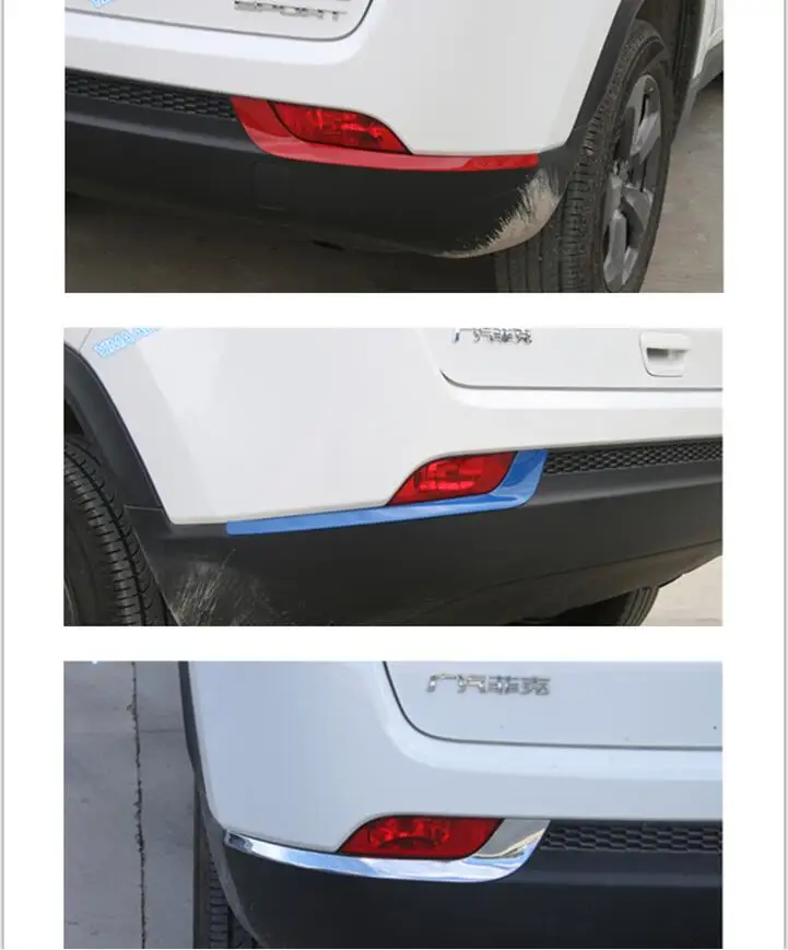 

Lapetus Car Styling Rear Tail Lights Lamp Eyelid Eyebrow Decoration Strip Cover Trim 2 Pcs For Jeep Compass 2017 2018 2019 / ABS