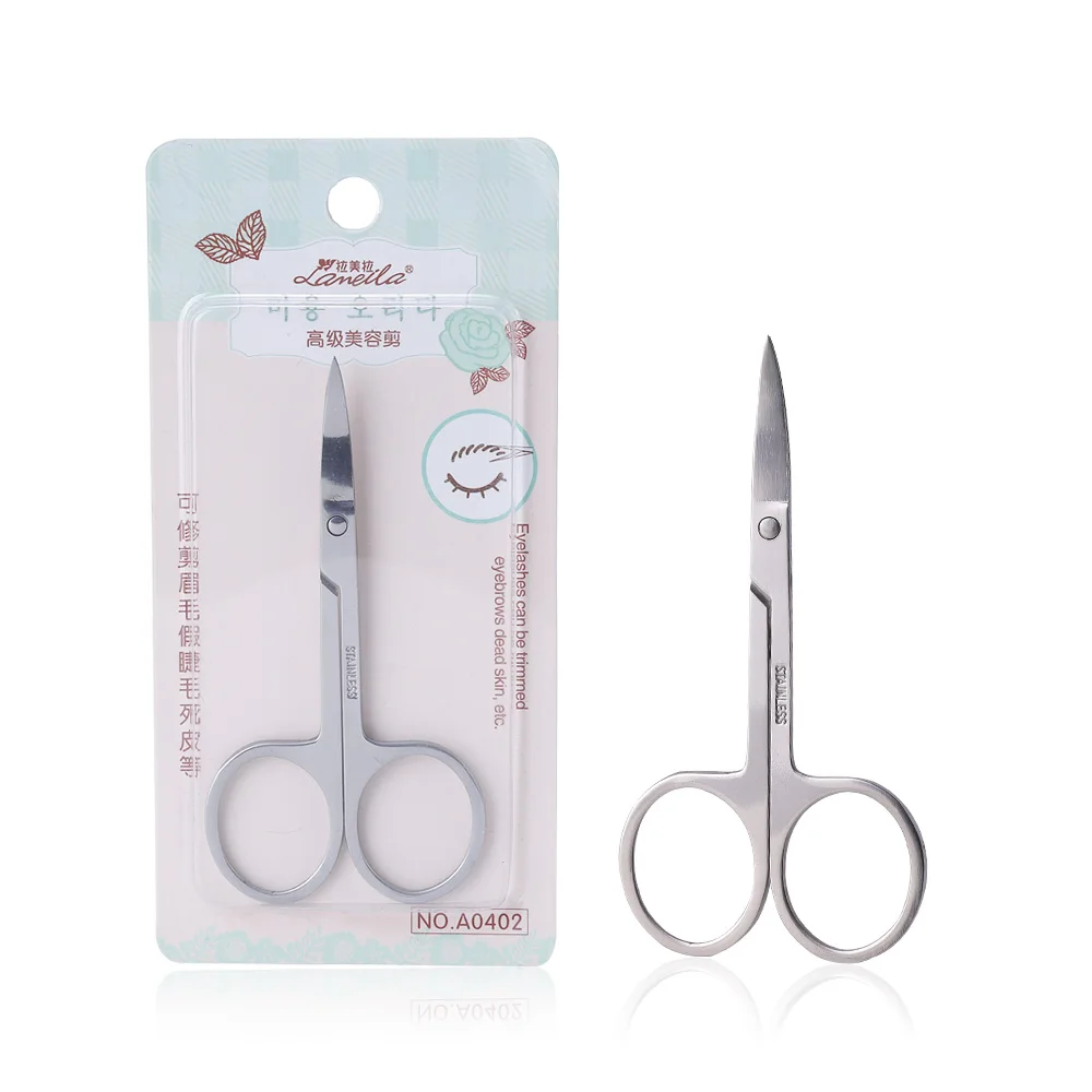 LAMEILA Sharp Head Stainless Steel Scissor Makeup Nose Hair Small Brow