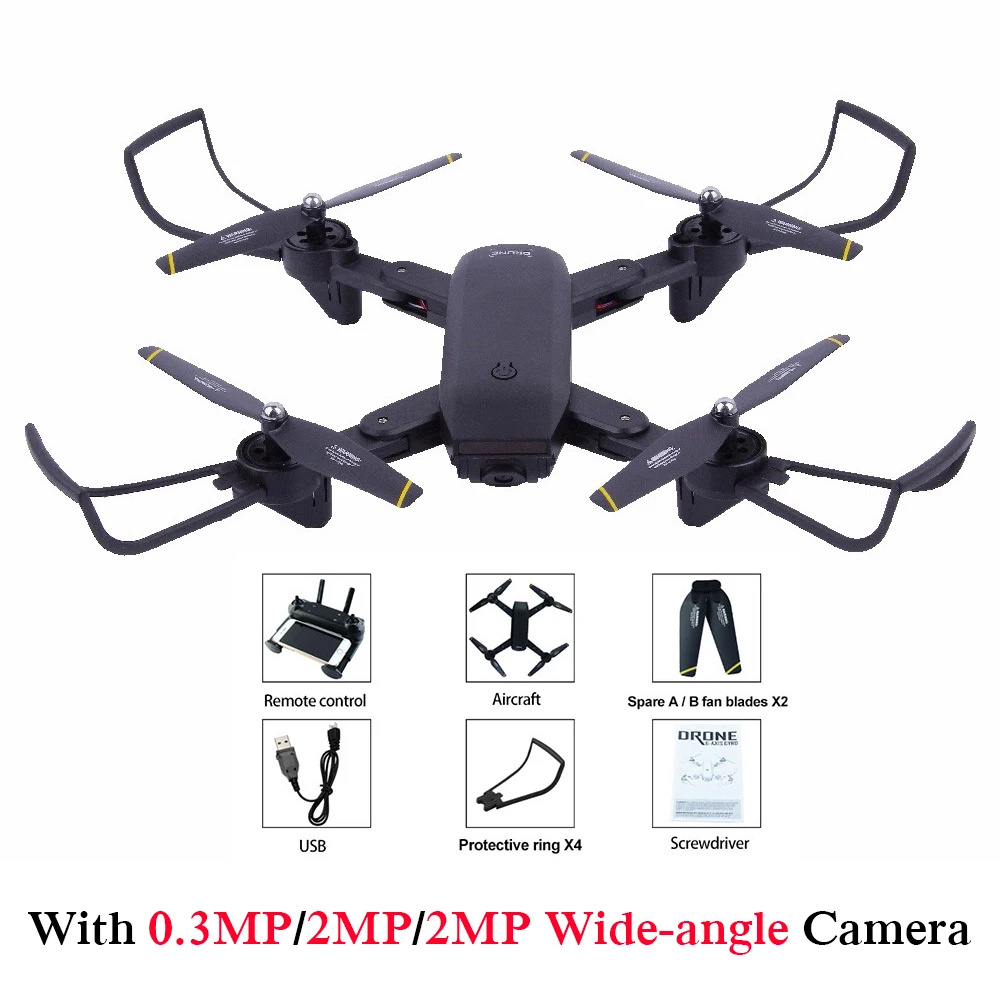 

WIFI APP RC Drone Full HD Camera 0.3MP/2MP/2MP Wide-angle Drones Professional 360 Foldable Remote Control Drone RC Helicopter