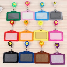 1 шт. раскладной держатель для бейджа с мультяшным смайликом, Студенческая медсестры, Экспонент, кличка, визитница, канцелярские принадлежности
