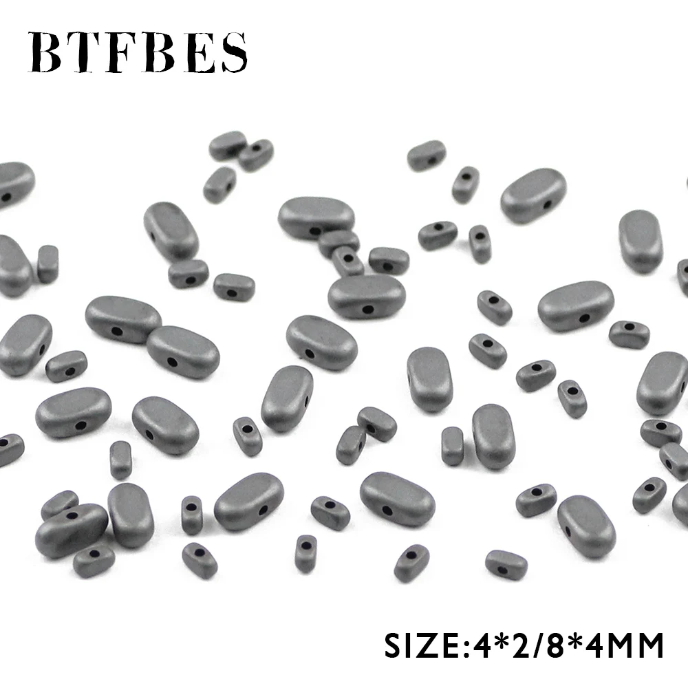 Матовый натуральный прямоугольный черный гематит BTFBES бриллианты 4/8 мм для