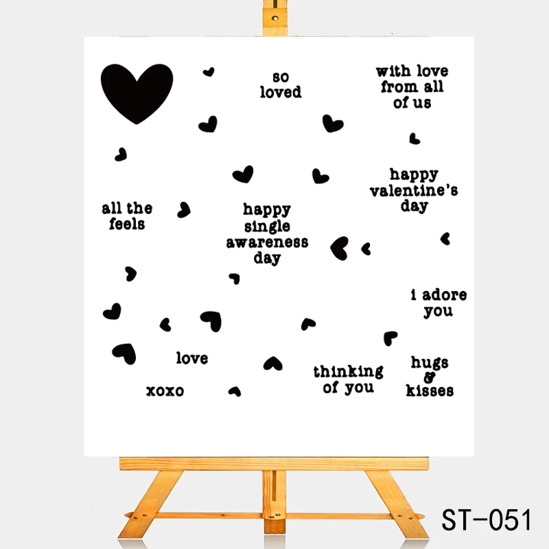 

AZSG Happy Valentine's Day Clear Stamps For DIY Scrapbooking Rubber Stamp/ Seal Paper Craft Clear Stamp Card Making