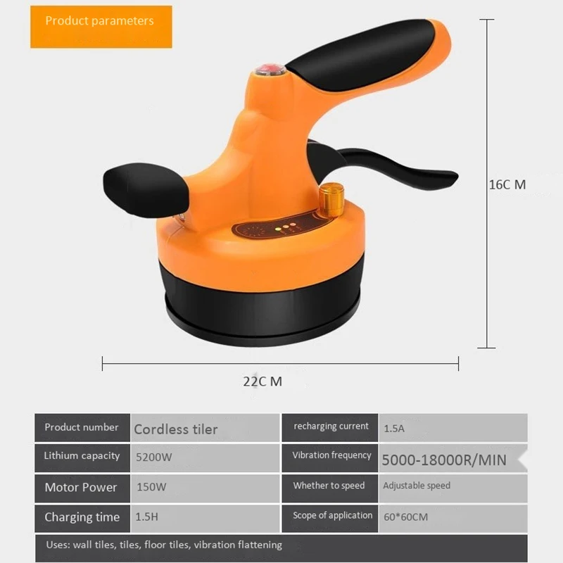 Lithium Battery Wireless Tile Leveling Machine Tile Floor Portable Power Tool Wall Tile Vibration Leveling Pressure Tool Home