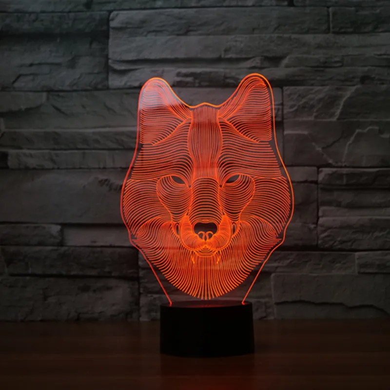 Luzes da Noite lobo animal 3d led night Modelo Número : Iy803395