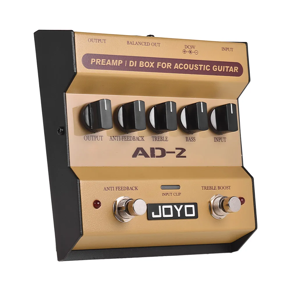 

AD-2 Portable Guitar Effect Pedal Preamp DI Box Tune Adjustment Knobs Acoustic Guitar Sound Effect Accessories