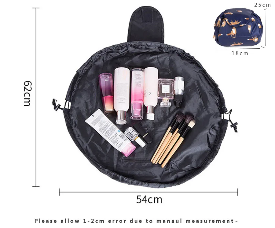 Wehyah Travel Drawstring Cosmetic Bag Case Makeup Bag Packing Organizers Magic Pouch Wash Storage Toiletries Storage Bag ZY104