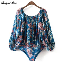 European station ladies summer new tropical wind printing collar shirt collar piece clothing