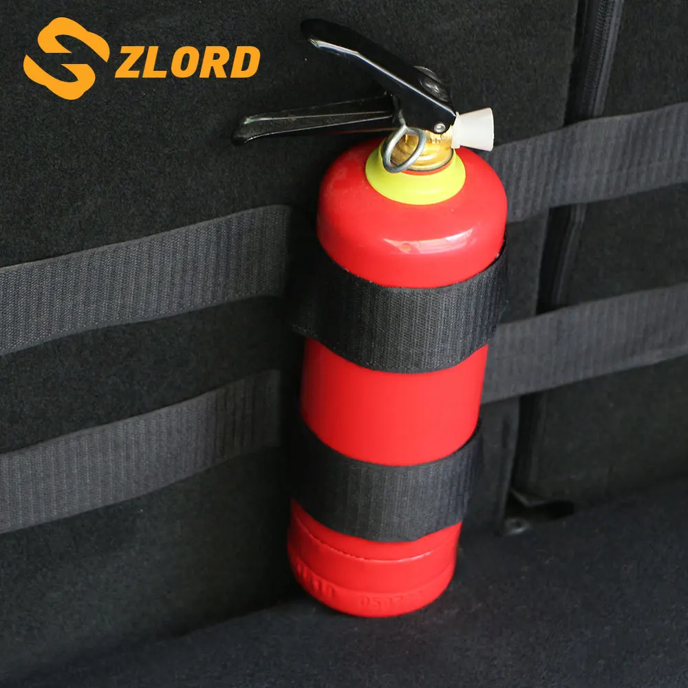 

4 Pcs/Set Fire Extinguisher Car Trunk Belts Storage Bag Magic Tapes Fixing Bandage Bracket Stickers Straps Fastener Car Styling